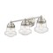 Z-Lite Vaughn 3 Light Vanity, Brushed Nickel And Clear Seedy 736-3V-BN - alternate 1